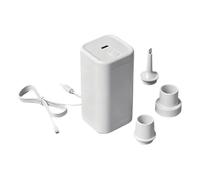Pompa ad aria - Mini pompa per ad aria da 3,82x2,05 pollici, poma adara ricaricabile regolabile, gonfiatore elettrico in ABS con 3 ugelli | Pompe di gonfiaggio portatili per piscina campeggio