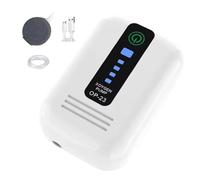 Pompa ad aria per acquario, 2600 mAh, pompa ad aria per acquario, gorgogliatore silenzioso per ossigeno, flusso d'aria regolabile, uscita singola ricaricabile tramite USB, 2 l al minuto, design