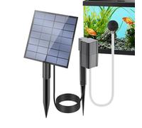 Pompa ad aria per acquario, pompa ad ossigeno ad energia solare con kit di gorgogliatori, mini aeratore a risparmio energetico, pompa ad aria compatta per acquari e stagni, aeratore portatile per
