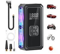 Pompa Ad Aria Per Auto con Manometro Digitale Illuminato | Pompa ad aria portatile per pneumatici auto per bici moto SUV berlina palla giocattolo gonfiabile galleggiante piscina