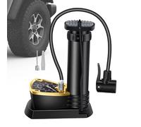 Pompa ad aria per bicicletta, pompa a pedale leggera per auto, con manometro, compatta per gonfiare pneumatici di moto, scooter, berlina, pick-up