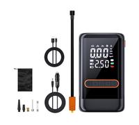 Pompa ad aria, Pompa dell'aria senza fili 3 in 1 DC 12V/USB, gonfiatore for pneumatici for auto, compressore d'aria elettrico portatile