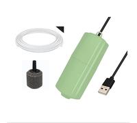 Pompa ad aria portatile a batteria al litio alimentata tramite USB, per pietre da 3 x 3 x 8 cm, adatta per esterni, questa pompa ad aria garantisce un'aerazione costante (verde)
