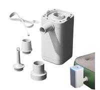 Pompa ad aria portatile - Gonfiatore elettrico ricaricabile, mini compressore d'aria compatto con 3 ugelli per piscina, campeggio, viaggi, spiaggia, giardino, patio, cortile, 9,7 x 5,2 cm