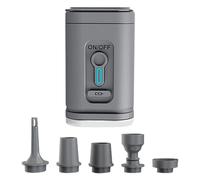 Pompa ad aria portatile | Mini gonfiatore esterno con luce da campeggio | Dispositivo elettrico con cinque nocile d'aria | Adatto per materassi, forniture d'acqua, sacchetti di stoccaggio