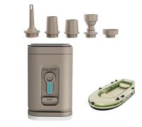 Pompa ad aria portatile | Mini gonfiatore esterno con luce da campeggio | Dispositivo elettrico con cinque nocile d'aria | Adatto per materassi, forniture d'acqua, sacchetti di stoccaggio