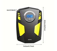 Pompa ad aria portatile per auto con cavo, gonfiaggio e display digitale della pressione dei pneumatici, per il ed in viaggio.