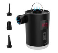 Pompa ad aria portatile per gonfiabili, gonfiatore per materassi ad aria, dispositivo di gonfiaggio portatile ricaricabile con lampada a LED per campeggio, viaggi, escursioni, ospiti, bambini