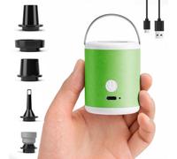 Pompa ad aria portatile per gonfiabili, mini pompa elettrica per materasso ad aria con luce da campeggio, batteria da 1600 mAh, pompa a vuoto per gonfiare e sgonfiare con base magnetica per materasso