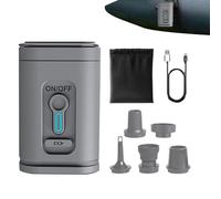 Pompa Ad Aria Portatile - Pompa Elettrica Domestica All'aperto | Gonfiatore Barche per All'aperto | Gonfiatore Elettrico 1200 mAh con 5 Ugelli | Pompa Portatile Ricaricabile USB per Ca