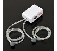 Pompa ad aria ricaricabile USB per acquario con doppia uscita, design portatile e silenzioso che fornisce un apporto continuo di ossigeno per acquari e pesca all'aperto (A)