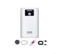 Pompa ad aria silenziosa per acquario, ricaricabile, silenziosa | Per silenziosi 20-35 dB, piedini in gomma, ricarica USB-C, ideale per serbatoi da camera da letto
