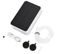 Pompa ad aria solare per acquario e laghetto, 2200 mAh per batteria, USB e ricarica solare, pompa di ossigeno silenziosa con pannello pieghevole, durata 15-20 ore