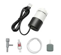 Pompa ad aria USB per acquario, mini pompa di ossigeno, silenziosa, con | Set di accessori per pompa a membrana nano per vasca da 5 V, ventilazione per laghetto di pesci, portatile
