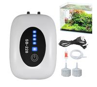 Pompa Ad Ossigeno per Acquario | Pompa Ad Aria Silenziosa Portatile Ricaricabile 2 Uscite, Ad Aria per Bacino,per Bacino Fontana Acqua Salata Viva Interna