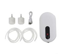 Pompa aeratore ricaricabile per esche vive con tubo singolo o doppio, motore da 2 W/4 W, batteria 1500 mAh/2200 mAh, ossigenatore ABS per serbatoi di pesca 15-35L, alimentazione CA/CC, include pietre