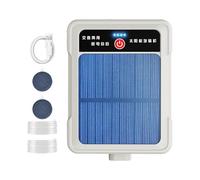 Pompa aeratore, ricaricabile solare/USB, portatile, impermeabile, per stagno, pompa ad aria per esterni, per casa, appartamento, ufficio, lago, fiume, piscina, secchio da pesca, esche vive idroponiche