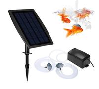 Pompa aeratore solare - Set di ossigenatore per acquario, aeratore solare gorgogliatore | 3 modalità pompa ad aria, ossigenatore portatile per acquari per piante idroponiche