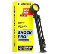 Pompa ammortizzatori e forcella MTB 400 PSI con manometro e doppia azione - Alphatrail pompa per sospensioni ad aria con valvola di sfiato e attacco Schrader, per RockShox, Fox, Öhlins, ShockPro