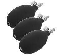 Pompa Aria Manuale per Sfigmomanometro 3 Pezzi Pvc Metallo | Beccuccio da 7mm, Nero, Compatibile con Clinica e Viaggio, Tenuta Sicura e Flusso Stabile