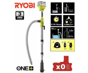 POMPA ASPIRANTE TRAVASO TELESCOPICA A BATTERIA 18V (BATTERIA ESCLUSA) "RYOBI"