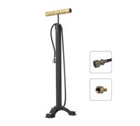 Pompa BICI BICICLETTA 3 piedi ITALIA, colore nero con manico in legno, altezza 6