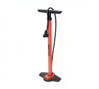 Pompa Bici da Pavimento in Acciaio Rossa con Manometro 11 Bar / 160 PSI