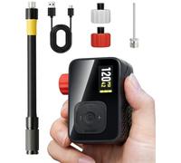 Pompa Bici Elettrica, Pompa Ad Alta Pressione Portatile Ad Alta Pressione 120 PSI per Piccole Biciclette con Misuratore Digitale per Valvole Presta E Schrader Bici Da Strada