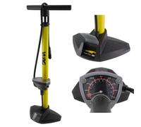POMPA BICI GONFIATORE A MANO BICICLETTA CON MANOMETRO UNIVERSALE RACCORDO DOPPIO