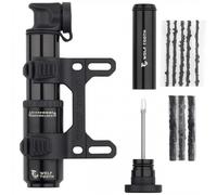 Pompa Bici Portatile EnCase Compatta MTB/Gravel/Fat Bike Presta con Vano Multi-Tool Nera