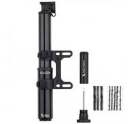 Pompa Bici Portatile EnCase Nera 70 PSI per MTB, Gravel, Fat Bike con Spazio Multi-Tool Integrato