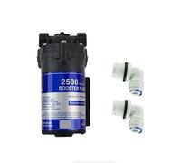 Pompa booster acqua 24V 50G RO Pompa a membrana silenziosa con 2 raccordi a gomito da 1/4 "per filtro acqua ad osmosi inversa
