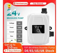 Pompa Booster Stock ue 75 piedi 24V 100W regolatore di pressione automatico pompa dell'acqua senza spazzole 33L/min soffione doccia lavello da cucina rubinetto esterno