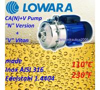 Pompa centrifuga CA120/35N+V 2Hp uso alimentare 316 cloro vino birra 400V Lowara