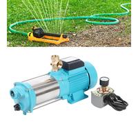 Pompa centrifuga da 1300 W Pompa acqua in acciaio inossidabile con manometro pressostato IP44 per irrigazione agricola