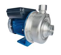 Pompa centrifuga in acciaio inossidabile da 0,25 kW, girante semiaperta, portata 2,4 m³/h, prevalenza 9 m, for trasferimento acqua alimentare e industriale