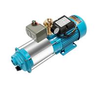 Pompa centrifuga, pompa da giardino con spegnimento automatico, pompa centrifuga 1300 W, portata 4000 l/h, altezza di mandata 98 m, con interruttore a pressione e manometro, per irrigazione, impianto