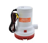 Pompa da sentina 12/24 V, 1500/2000/3000/3500 GPH, pompa di scarico con spinotto alimentata a batteria, pompa dell'acqua elettrica per barca (24 V, MKBP-G2000)