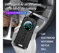 Pompa d'aria con display digitale di emergenza per auto Compressore d'aria portatile Illuminazione per sigarette Gonfiatore per pneumatici multifunzione Pompa per pneumatici 12v