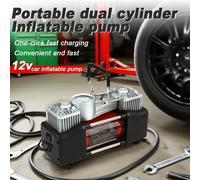 Pompa d'aria per auto 12V Display digitale portatile multifunzionale a doppio cilindro Gonfiatore per pneumatici per auto per pneumatici per veicoli elettrici ad alta potenza