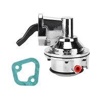 Pompa del carburante meccanica ad alto volume cromata per motore Big Block V8 396 a 454, portata elevata, piastra rotante regolabile, alluminio leggero con finitura cromata.