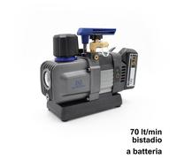 Pompa del vuoto 70 lt/min bistadio a batteria al litio