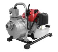 Pompa dell'acqua a benzina, 1,7 CV, 43 cc, motore a 2 tempi, 10 m³/h, autoadescante, pompa da giardino portatile con altezza di aspirazione di 8 m, per irrigazione, drenaggio, agricoltura (argento