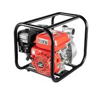 Pompa dell'acqua a benzina, 4 kW, 25000 l/h, 30 m, attacco da 2 pollici, pompa da giardino 7,5 CV, pompa per acqua sporca con motore a 4 tempi e altezza di aspirazione, avviamento a fune, pompa a