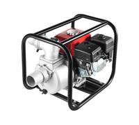 Pompa dell'acqua a benzina, 7,5 HP 1236 ft³/h, capacità di trasporto, pompa da giardino, pompa per acqua sporca, con motore a 4 tempi e altezza di aspirazione 7 m, pompa a benzina con avviamento a