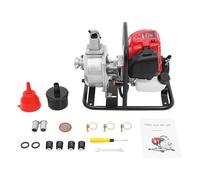 Pompa dell'acqua a benzina a 4 tempi, 1,2 kW, 38 cc, pompa per acqua sporca, da giardino, pompa sommergibile, con serbatoio dell'olio da 0,24 gal, 135 l/min, per irrigazione, paesaggio, trasporto