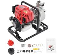 Pompa dell'acqua a benzina a 4 tempi, 38 cc, 1,2 kW, pompa per laghetto, 35 l/min, autoadescante, per irrigazione del giardino, piscina, laghetto e agricoltura