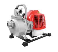 Pompa dell'acqua a benzina da 1,7 CV, 2 tempi, 42,5 cc, pompa da giardino, pompa per acqua sporca, pompa portatile per laghetto, pompa motore a benzina, con attacco da 1 pollice, altezza di erogazione