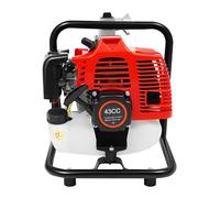 Pompa dell'acqua a due tempi, pompa dell'acqua a benzina da 1,7 CV, pompa dell'acqua a terra con filtro dell'aria, adatta per irrigazione, paesaggistica, cura della città, drenaggio e