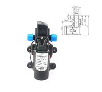 Pompa Dell'acqua A Membrana Da 60 W/80 W 12 V/24 V CC - Pompa Booster Autoadescante Con Interruttore Automatico For Un Controllo Efficiente Del Flusso (2-5,5 L/min)(60W 12VDC,CN_TYPE B)